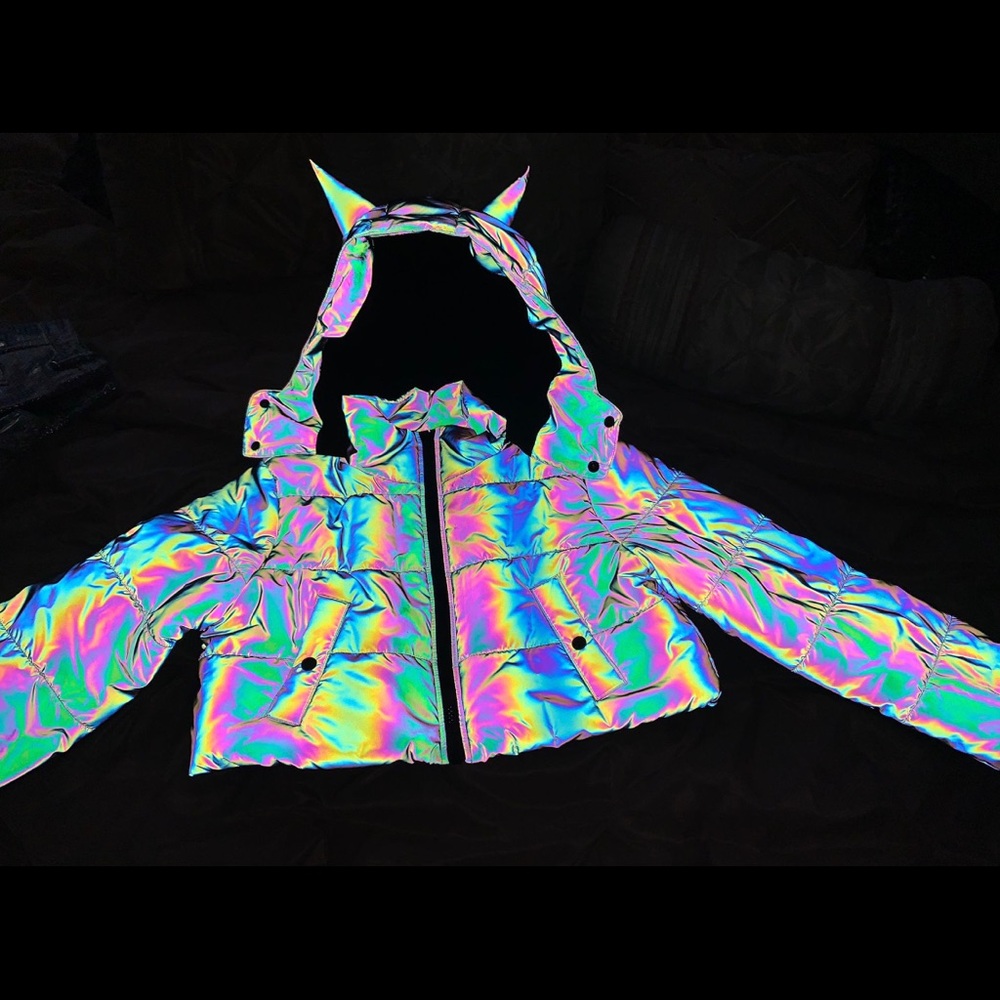 Reflective Puffer Jacket From Doll’s Kill